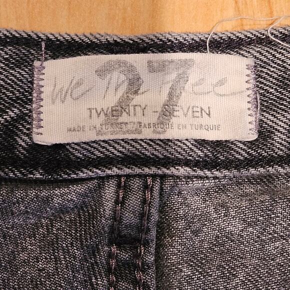 Free People We The Free Maggie Mid-Rise Ripped Straight Jeans Womens 27 Cropped - Picture 12 of 16